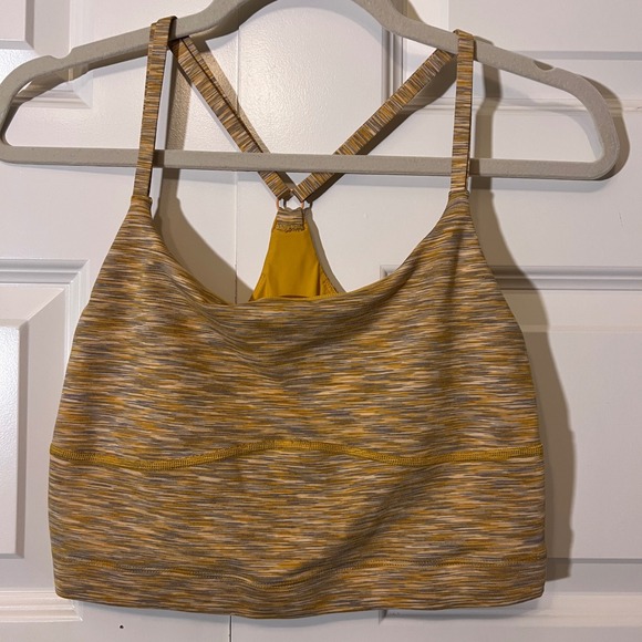 Outdoor Voices Freeform Flow Crop Top in Yellow, Women's Size Medium - Picture 2 of 11